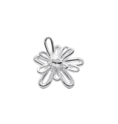 silver flower stud&nbsp;earring