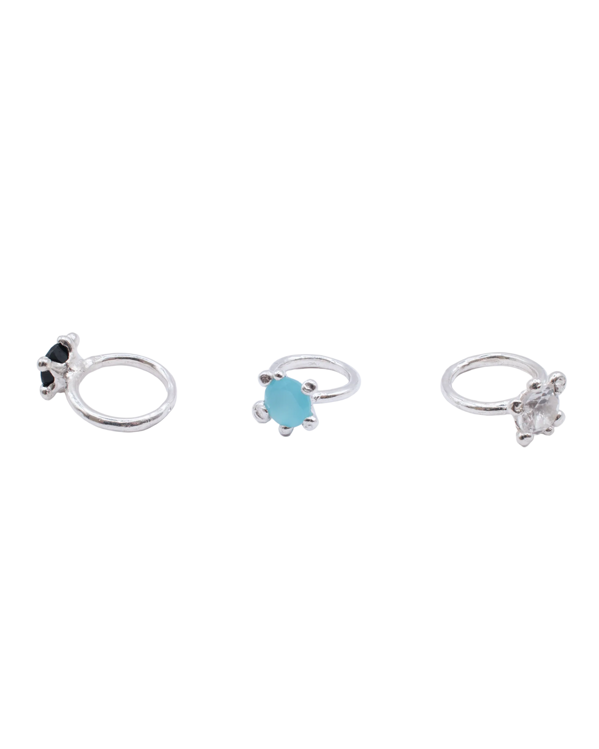 ring with melted prongs rough&nbsp;finish