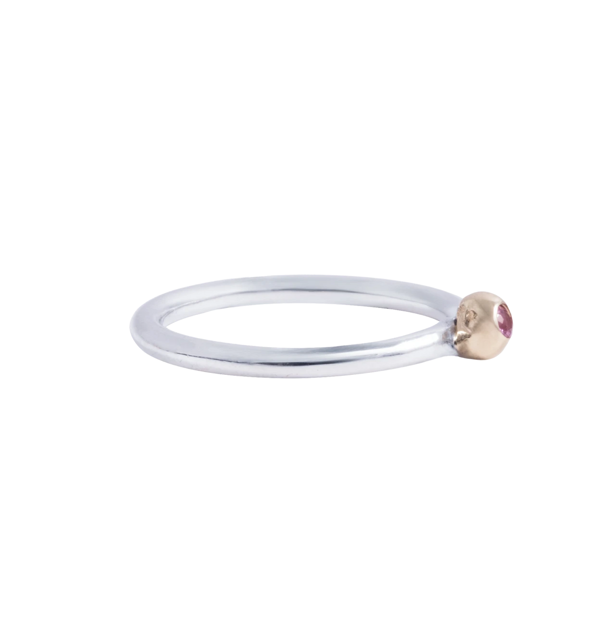 thin ring with golden drop