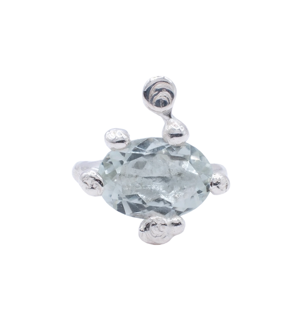 fluid-form silver ring