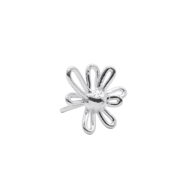 silver flower mini stud&nbsp;earring