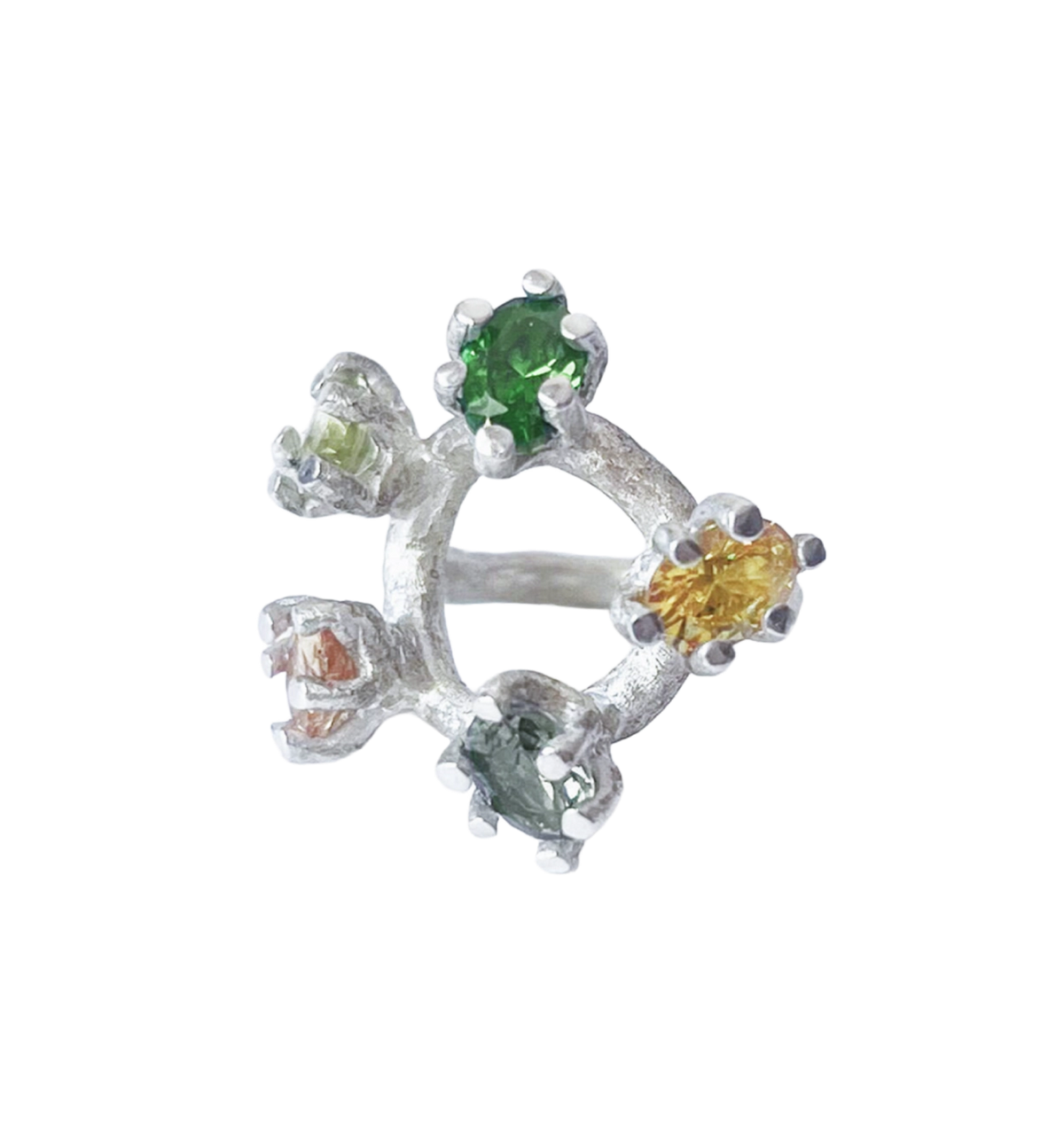 tsvetochek ring with five&nbsp;gems