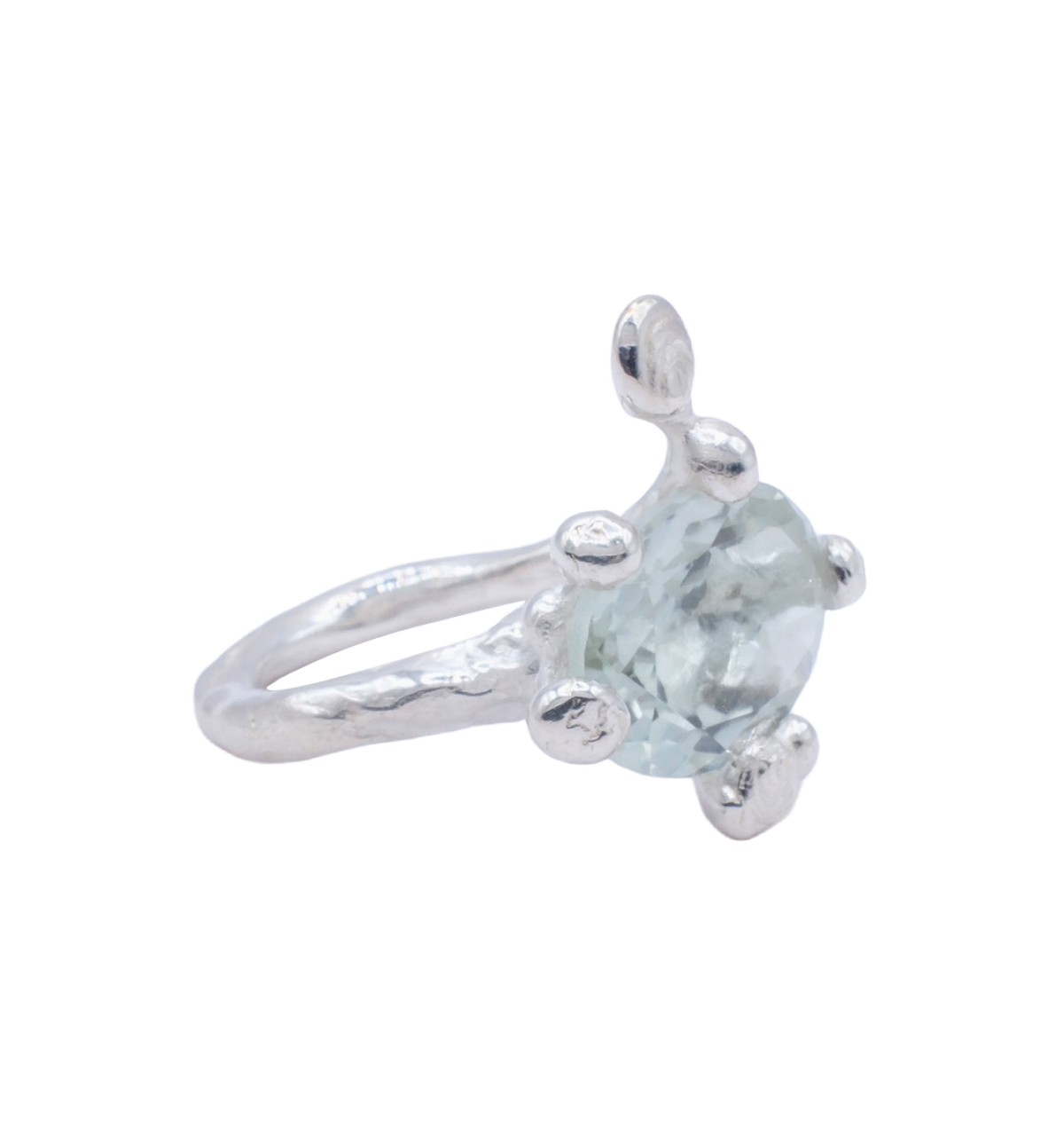 fluid-form silver ring