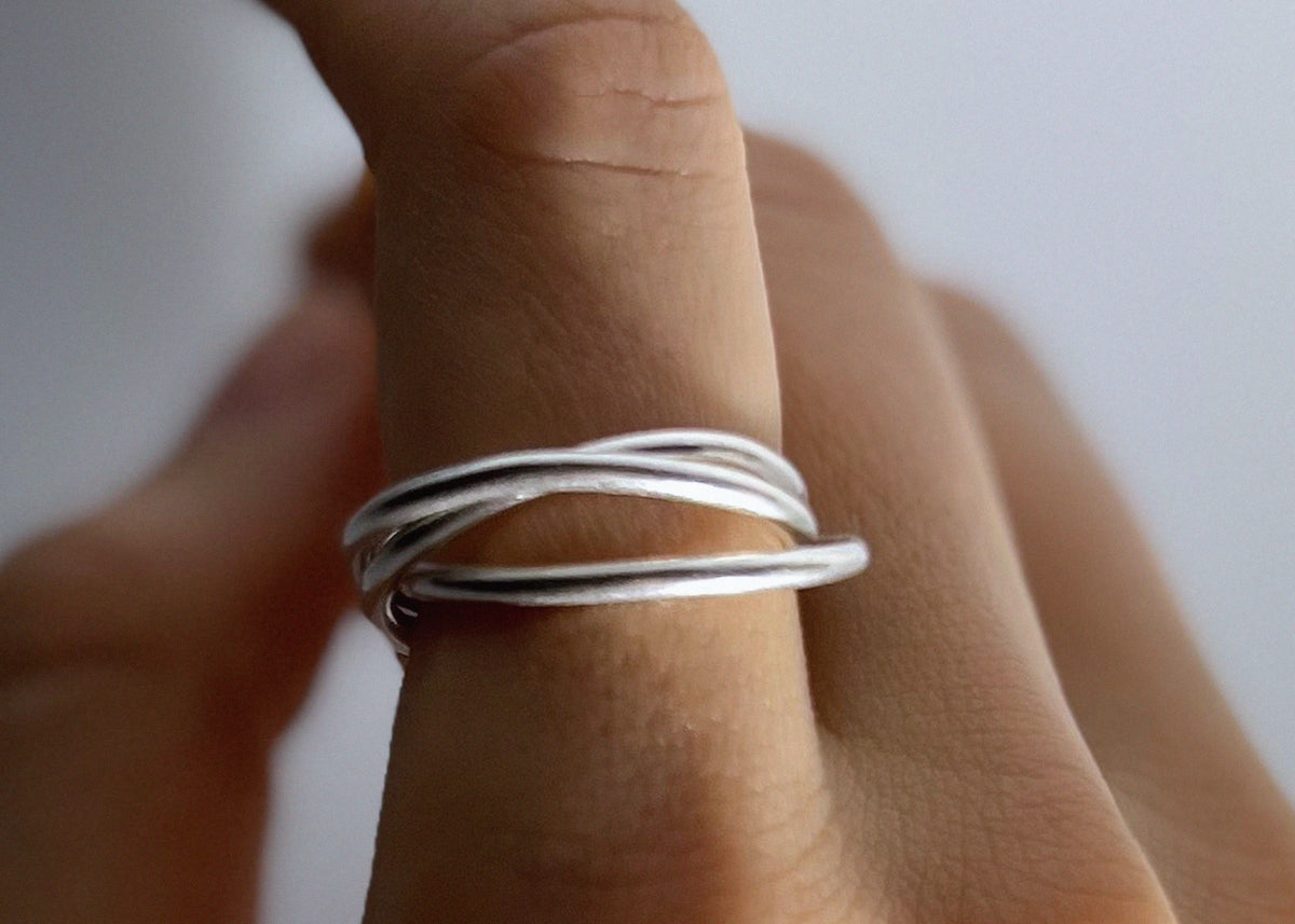 trinity silver ring